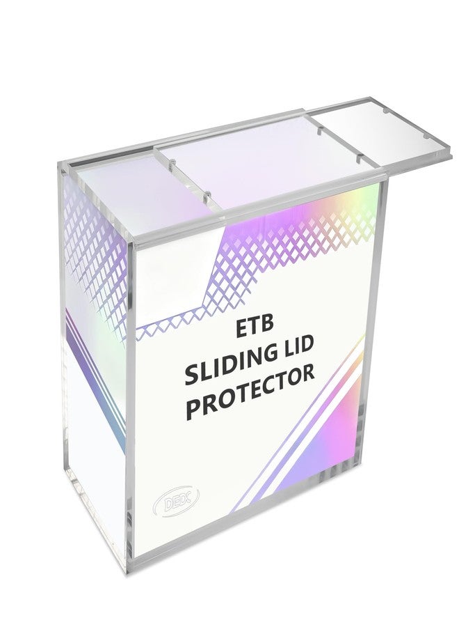 DEDC 1 Pack Acrylic ETB Display Case, Compatible with Elite Trainer Box, 6+5mm Thick Walls, Stackable UV Protection, Stackable Standard ETB Protector for Collectors (Sliding Lid) - Image 1